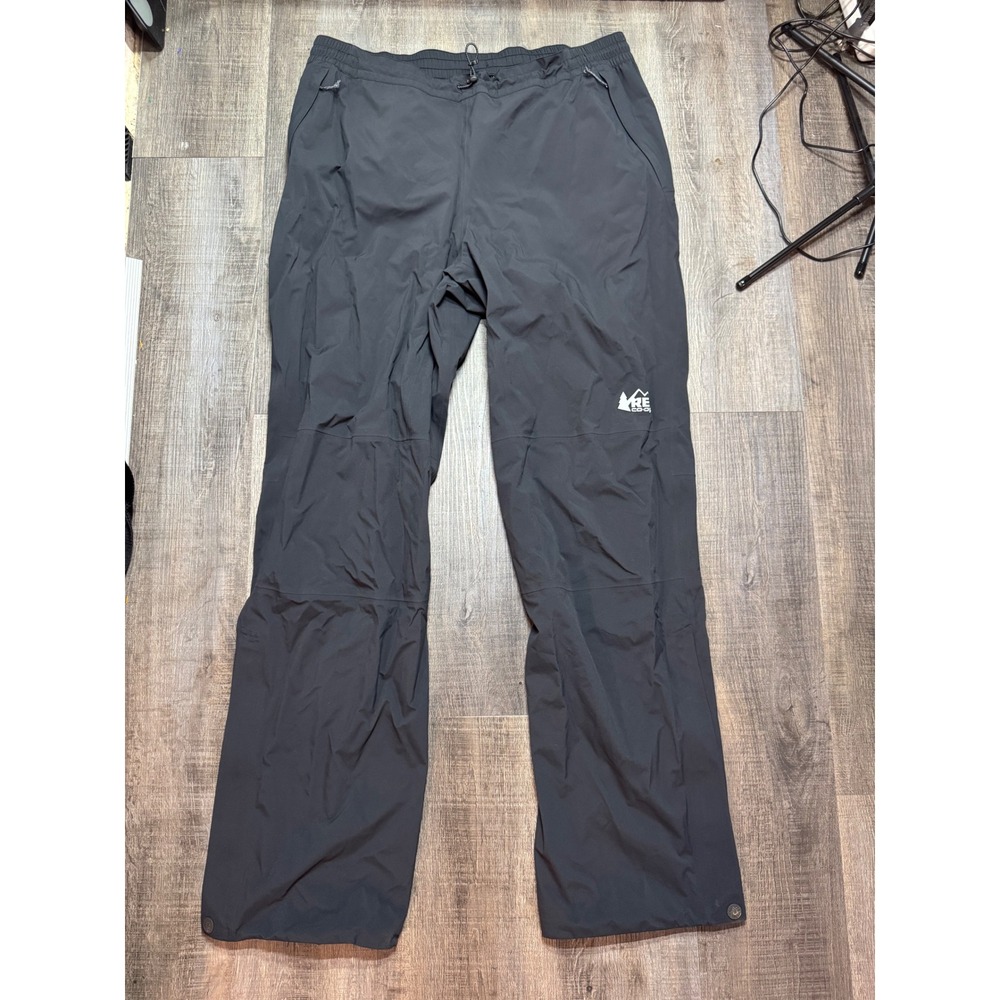 REI Co-op HydroWall 3L Rain Pants Mens Large Tall Black Waterproof Hiking